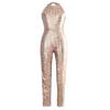 Женский комбинезон без рукавов с круглым вырезом и блестками, комбинезон 