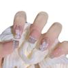 Sweet Fairy Detachable Press-On Nails: Cute Blush Translucent Finished Nails for Girls