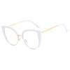Cat Eye Half Frame Large Frame Flat Light Mirror Anti Blue Light New European & American Anti-Reflection Glasses Ins Retro Trend