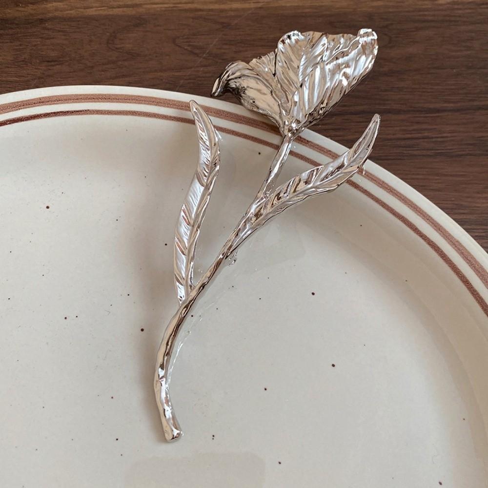 Zinc Zinc Alloy Tulip Brooch Suit Charm Deco Clothing Pin Accessories Flower Bud Brooch  Ladies