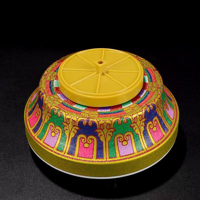 1PCS Xizang Electric Prayer Wheel Household Prayer Red Gold Belt Voice Prayer Wheel Home Decoration Accessories
