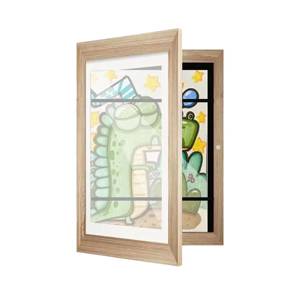 Artwork Picture Frame Easy Change Artwork Display Storage Frames Front Opening 5.9x4.3 Inner Frame for Schoolwork Home Or Office