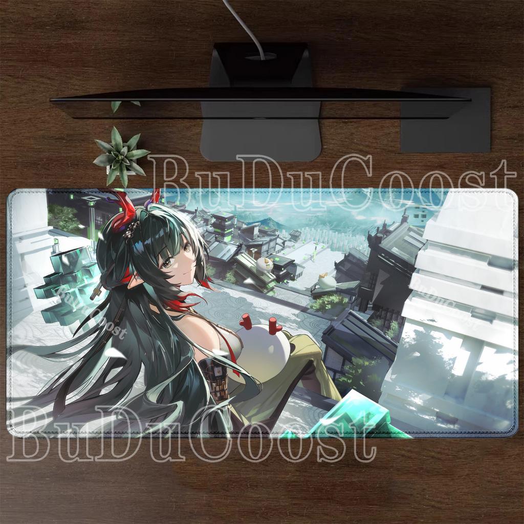 Коврик для мыши HD Печать Rossi Yvonne Arknights Endfield Игровой Резиновая Нескользящая Основа Коврик для мыши Аниме Девушка Офисы Оверлок Настольный коврик