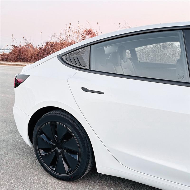 Задняя оконная шторка-жалюзи для Tesla Model 3 Highland 2024, боковая вентиляционная накладка-жалюзи, треугольные аксессуары