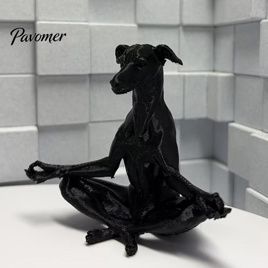 Новинки для снятия стресса 3D-печатная статуэтка медитирующей собаки, фигурка сидящего щенка Дзен из креативного ПЛА-пластика, украшения для дома, животное