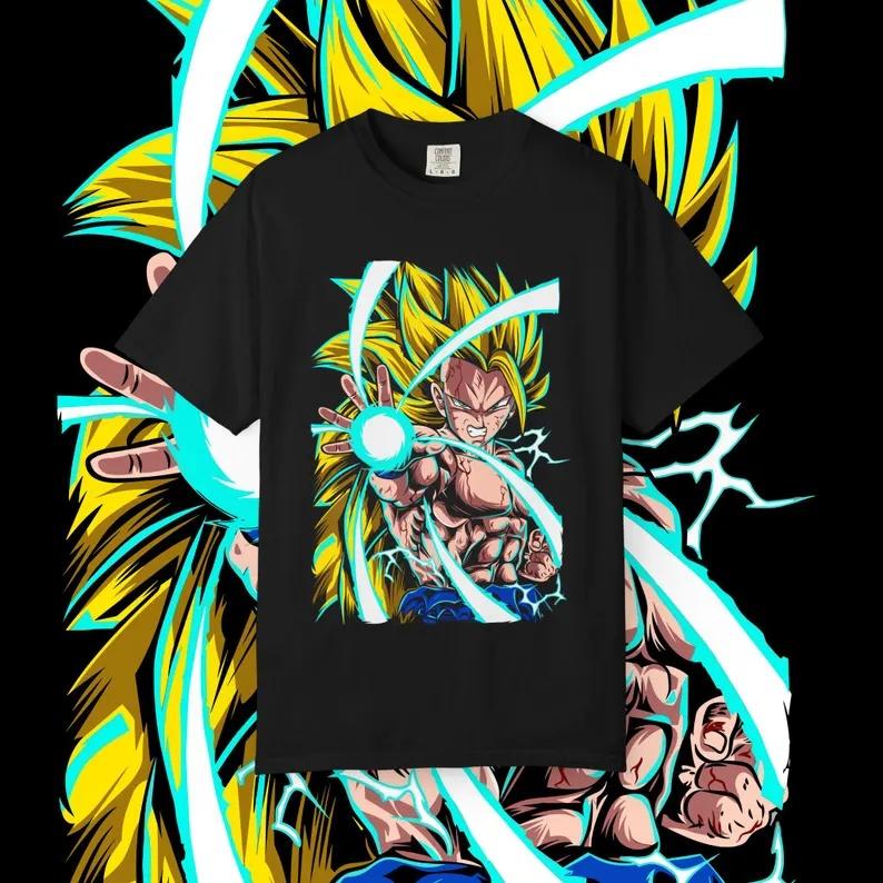 2026 New Fashion Dragon Ball Men's Soft Breathable T-shirt Anime Tee Boy's Hip-hop Short Sleeves Brand Y2k Parent-child Outfi...