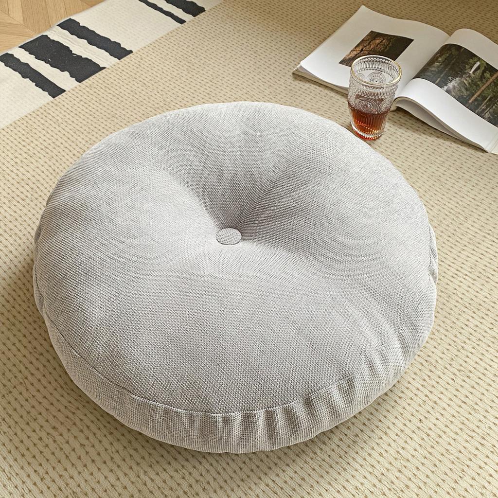 Stylish Round Thick Cotton And Linen Futon Cushion Balcony Bay Window Tatami Cushion