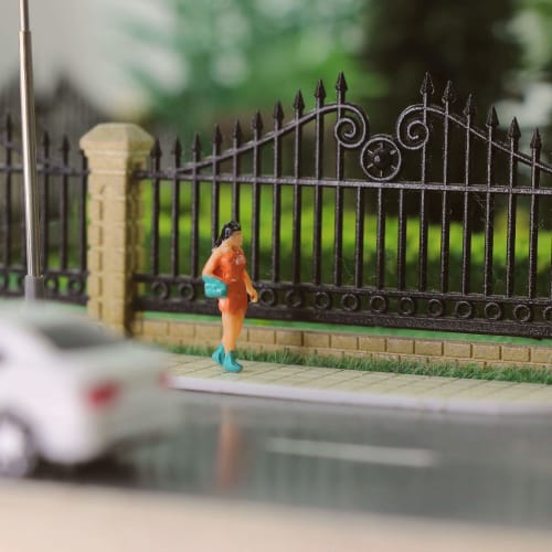 100-Piece Set of Painted Human Figures, 1:87-100 Scale, for Diorama, Miniature Garden, Decoration, Railway Models, Building Models, Educational DIY