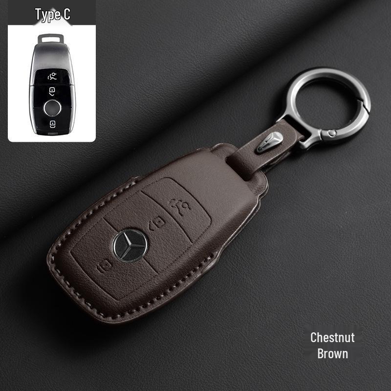 Mercedes-Benz Key Case - Genuine Leather for GLC, GLE, C-Class, E-Class