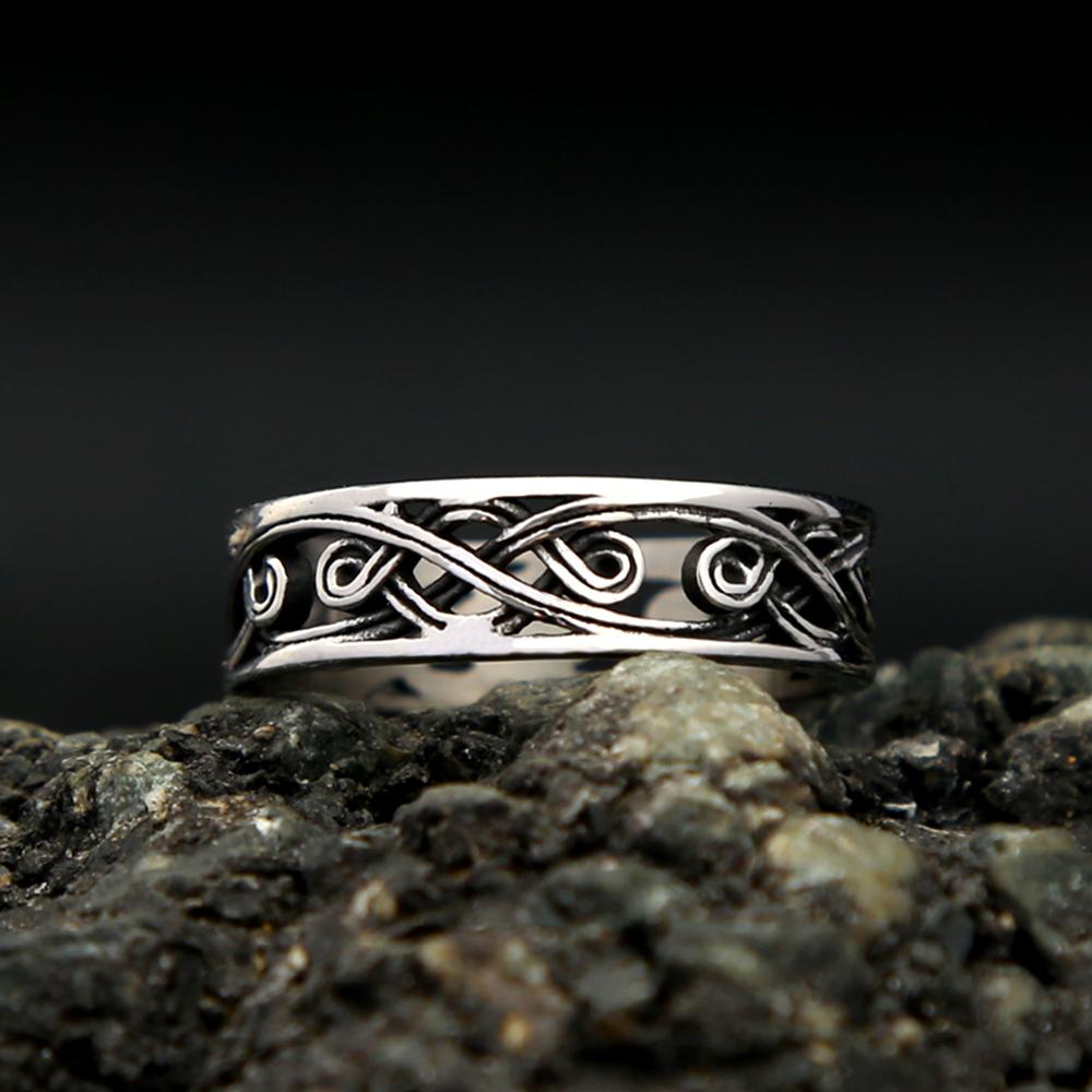 Кольцо Nordic Vintage Celtic Knot для мужчин и женщин из нержавеющей стали, простые кольца викингов, байкерские модные амулеты, ювелирные изделия, подарок, дропшиппинг