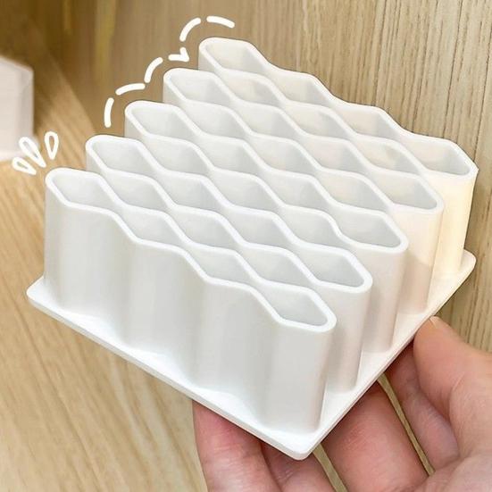 Wave Shape Pen Holder Desktop Storage Rack Creative Decorative Desk Organizer for Office Stationery Pens Crayons Markers