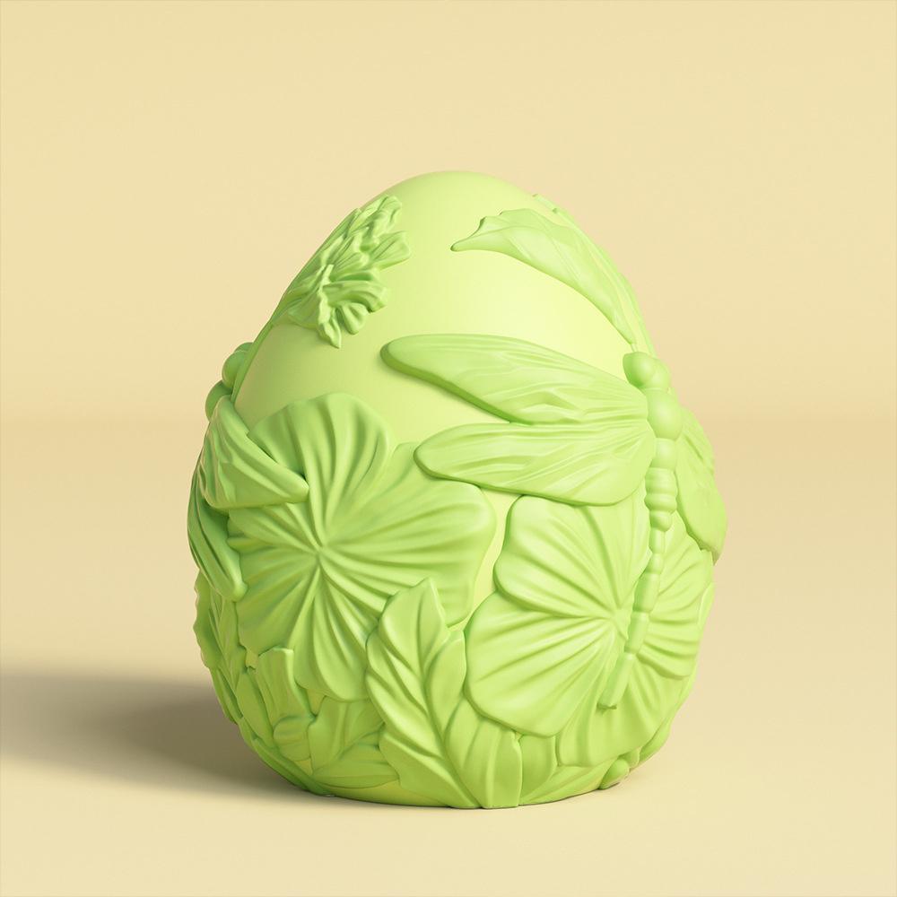 Силиконовая форма для пасхального яйца с тиснением бабочки, формы для ароматических свечей в виде кролика, формы для мыла ручной работы, ароматерапевтическая декорация, 3D-поделка, подарок 2025