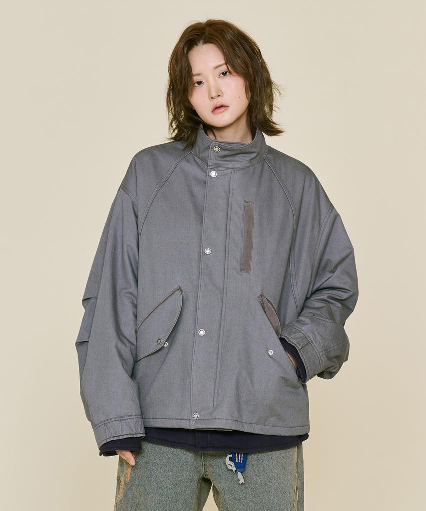 NONTYPE Vtg Stand Mil Bomber (Purple Gray)