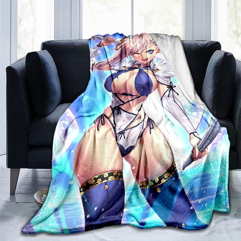 Hot Body Anime Sexy Girl Modern Blanket Flannel Soft Plush Sofa Bed Throwing Cartoon Blankets for Beds Gifts Dropshipping