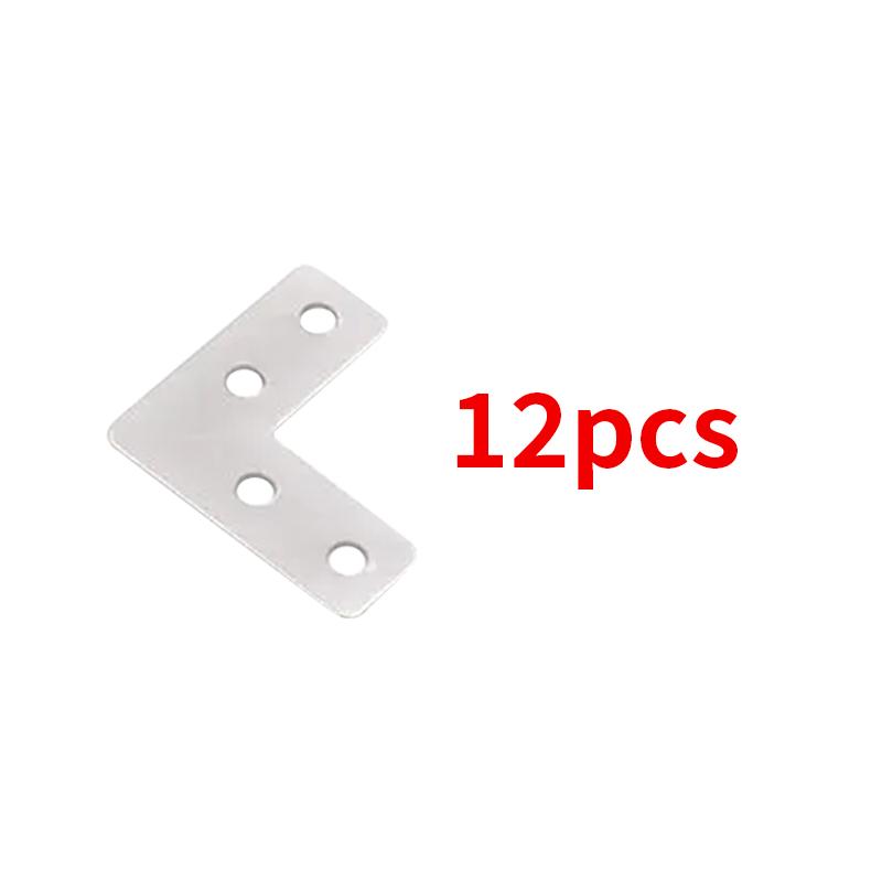 12pcs large medium small L-shaped corner bracket with right angles and fasteners suitable for tables chairs hardware accessories