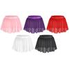 Mens See Through Mesh Ruffled Skirt Elastic Waistband Sheer Miniskirt Cross Dresser Costume