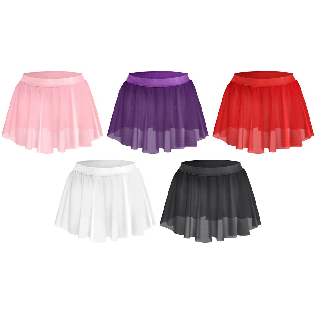 Mens See Through Mesh Ruffled Skirt Elastic Waistband Sheer Miniskirt Cross Dresser Costume