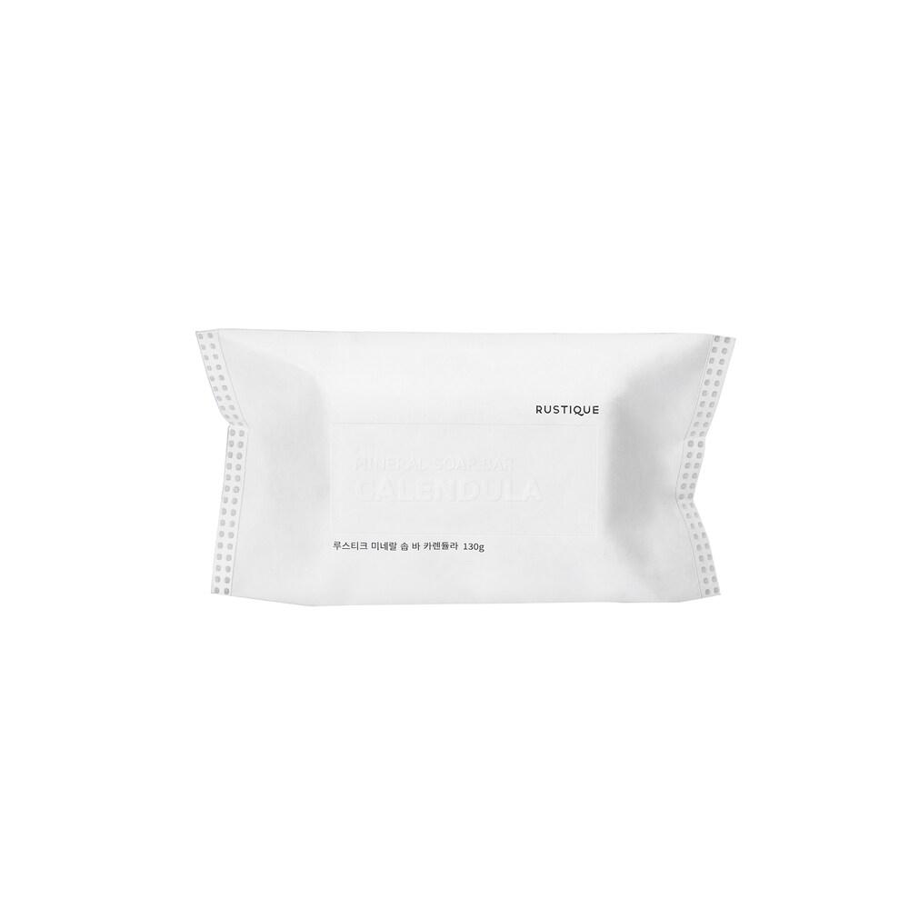 Рустик Амазонская белая глина минеральное натуральное мыло, календула для лица и тела, парфюмированное мыло