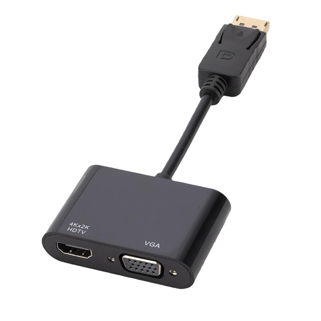 Кабель-переходник 2-в-1 HDTV на VGA с позолоченными разъемами, кабель для дисплея 4K, штекер-штекер для компьютера, настольного компьютера, монитора