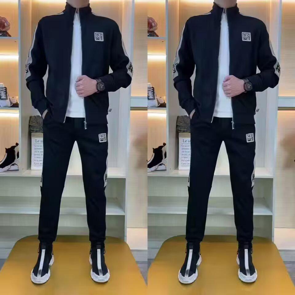 Мужской комплект куртка с воротником-стойкой и джоггеры в корейском стиле, осень 2025