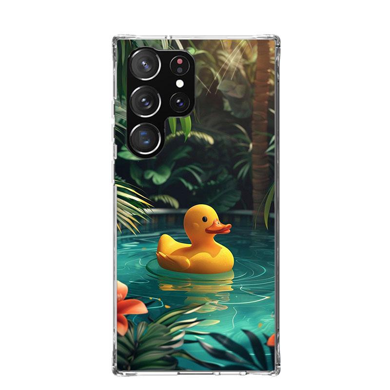 Чехол для телефона с резиновыми уточками в бассейне для Samsung Galaxy S26 S25 Edge S24 S23 FE S22 Ultra S21 Plus S20 + Fundas Cover Coque Gal
