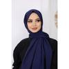Hijab Women's Cotton Jazz Shawl Model _ Navy Blue