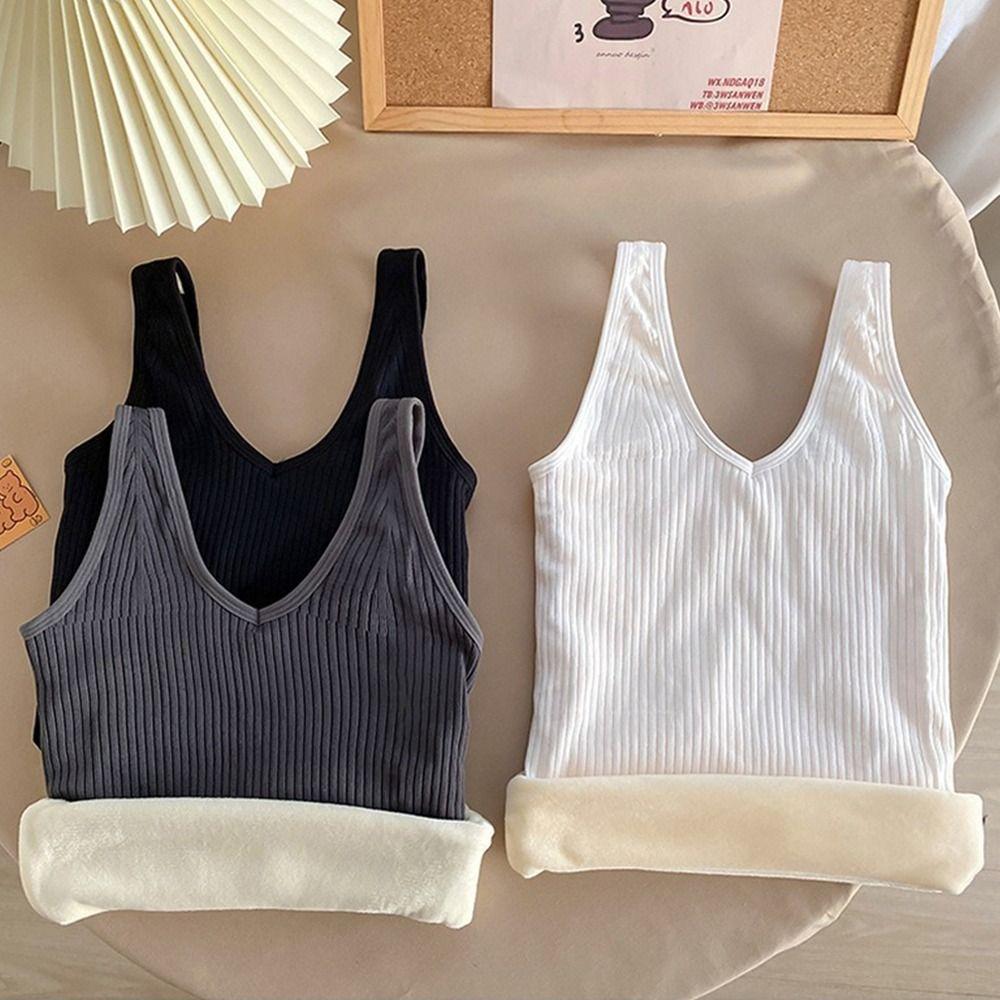 Keep Warm Underwear Thermal Sling Vest Fashion Thickened Vest for Women Female