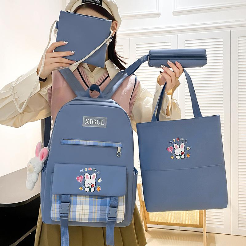 Студенческий школьный женский рюкзак большой емкости, многосекционный повседневный рюкзак