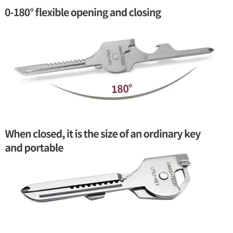 6 в 1 многофункциональный портативный брелок небольшой нож подвеска отвертка открывалка для бутылок мини аварийная распаковка кемпинг EDC инструмент