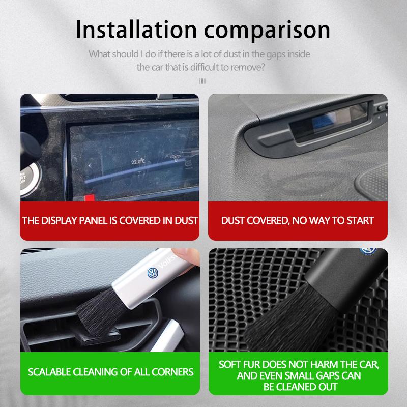 For Volkswagen VW Car Dashboard Dust Brush PPS PET Microfiber Cleaning Tool Golf 4 5 6 7 Polo Jetta Sagitar Magotan Passat B5 B6