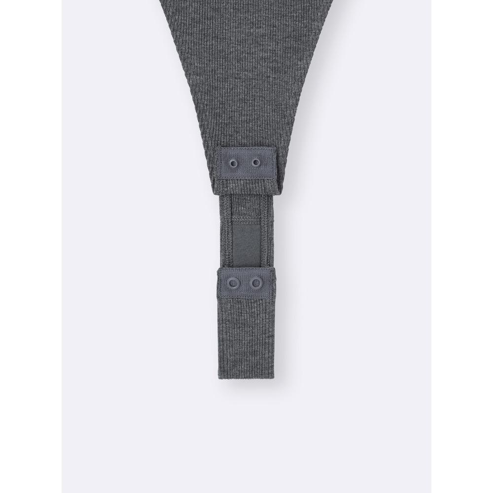 GU by Uniqlo Теплый боди в рубчик с коротким рукавом