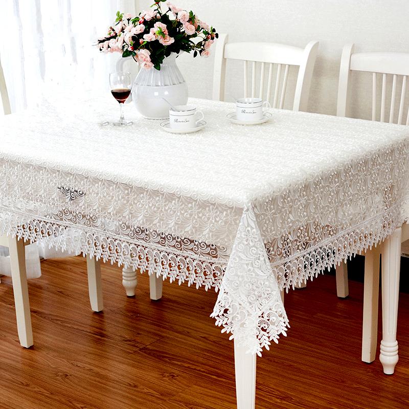 Стеклянная пряжа, скатерти с вышивкой, пасторальная прозрачная кружевная скатерть для ресторана, выдолбленное украшение для ТВ-шкафа, полотенце