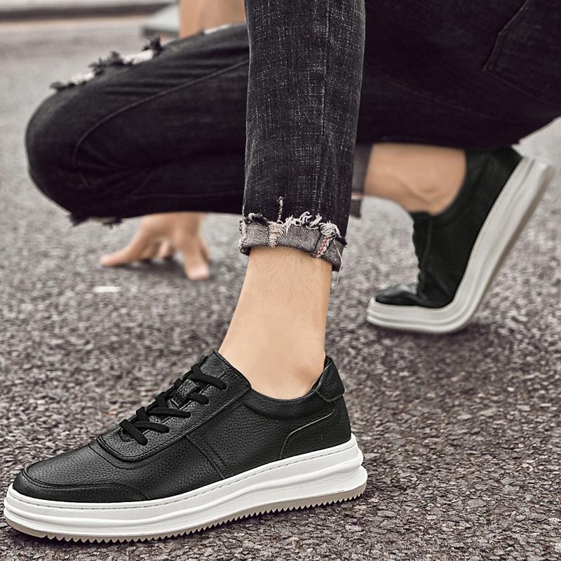 Модная винтажная мужская повседневная обувь Новая обувь из натуральной кожи Мужская обувь ручной работы на шнуровке Обувь для скейтборда Мужская модная плоская минималистичная обувь для ходьбы