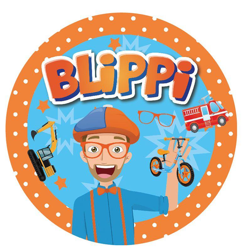 Blippi Birthday Party Supplies Paper Cups Plates Banner Straw Kids Balloon Decor