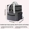 Large Capacity Insulated Lunch  Bag with Shoulder Strap Thermal Lunch Pouch  Travel Picnic