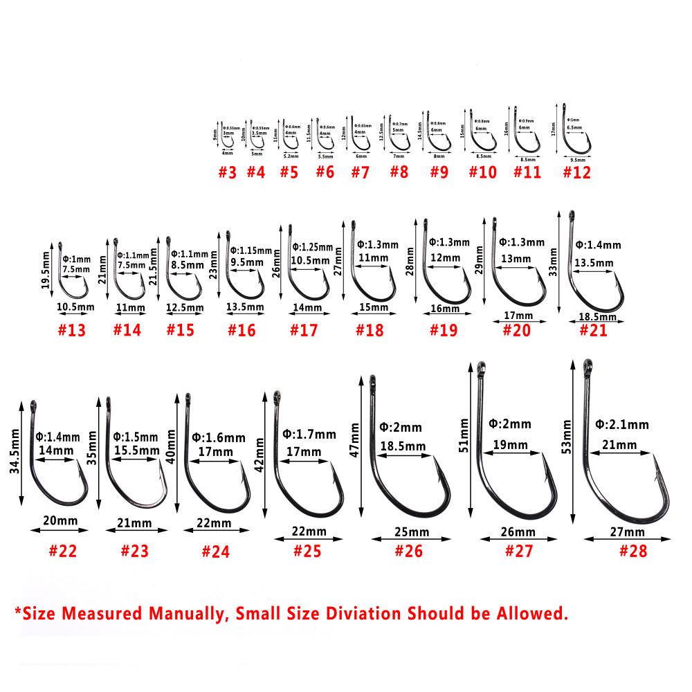 Стальные крючки для рыбалки, 50 шт