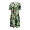 Жен. Повседневные платья Платья с принтами Летние платья С принтами Плиссированные платья-миди с круглым вырезом Классический Классический На открытом воздухе Повседневные С короткими рукавами Свободные платья