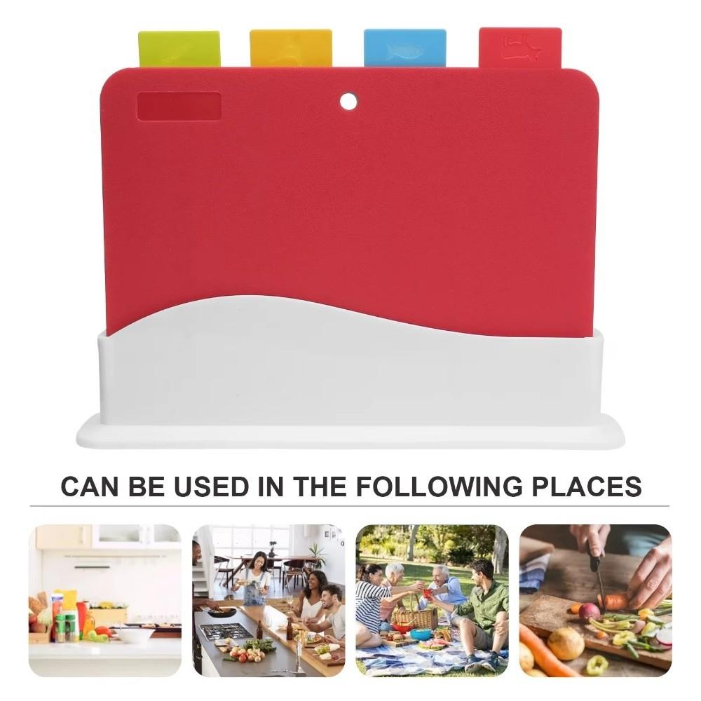 Non-Slip Cutting Board Set Hygienic Color Coded Board Set Chopping Board Set  Vegetable Prep