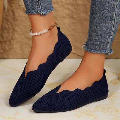 Модные туфли на плоской подошве женские мокасины повседневные неглубокие вязаные удобные прогулочные туфли 2024 осень бренд модное платье спортивный мягкий Femme Zapatos
