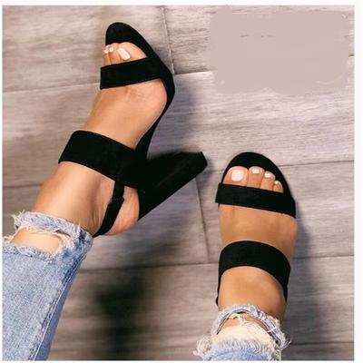 Мода 2025 Женские летние замшевые туфли на платформе, 11,5 см высокие каблуки, туфли-лодочки на блочном каблуке, женские эластичные сандалии, обувь