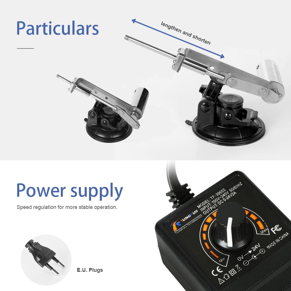 Телескопический линейный привод с ходом 45 мм, мини-двигатель возвратно-поступательного механизма, линейный привод, регулируемая мощность и скорость, EU/US