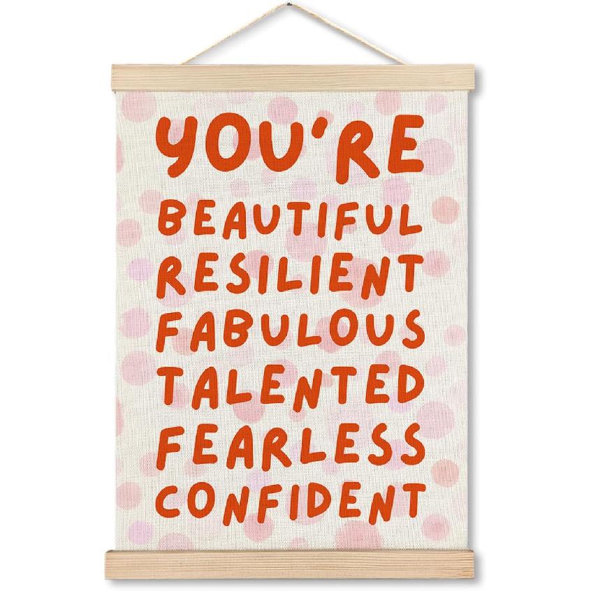 AXSDBVHB Butterfly pirational Quotes Wall Art Decor 12x16 Poster Hanger Frame, Therapy Office Decor, Motivational Mental Health Canvas Artwork Prints