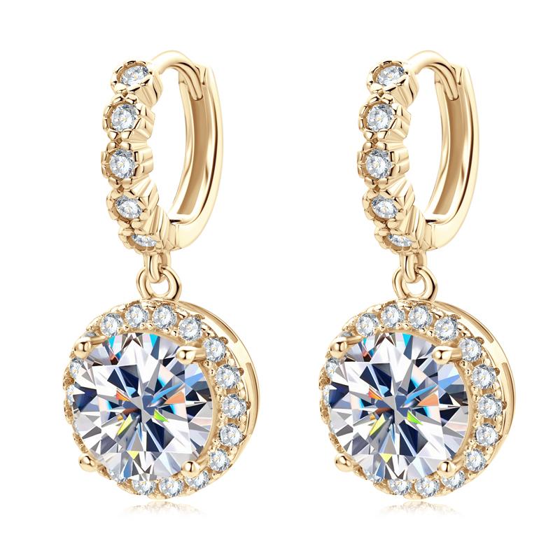2025 Fashion Trend Earrings Inlaid with Zircon 925 Silver Jewelry Accessories