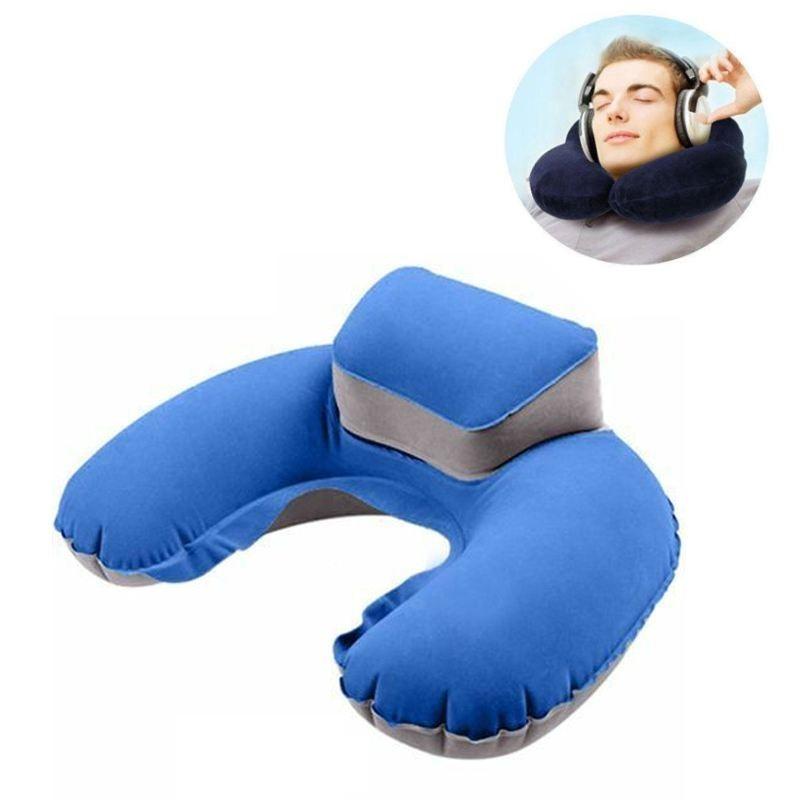 Удобная надувная дорожная подушка U-образной формы для самолета и приключений на открытом воздухе