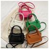 Trendy Minimalist Shoulder Bag 2023 Pure Color Texture Fashionable Fresh Street Style Pu Small Crossbody Bag
