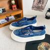 Мода 2024 Модная обувь Женская One Kick Женская вулканизированная обувь Осенняя джинсовая однотонная платформа Повседневная удобная офисная женская обувь