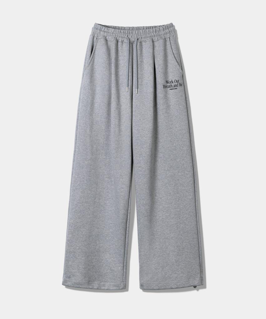 [Комплект] Худи Wob String Oversized + Брюки String с одной складкой - Меланж