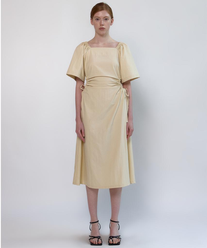 Платье Nevel Everywear с воланами и сборками_Цвет сливочного бежевого