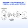 RASTP-Universal 14inch 350mm Racing Steering Wheel Skidproof PU Leather Car Sport Steering Wheels Car Accessories STW080