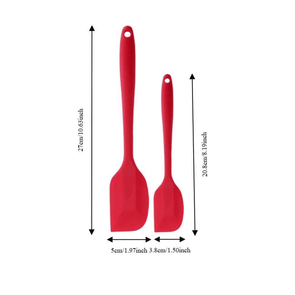 2pcs Long Handle Silicone Spatula Silicone Baking Spatula Set Silicone Butter Spatula Cooking Class